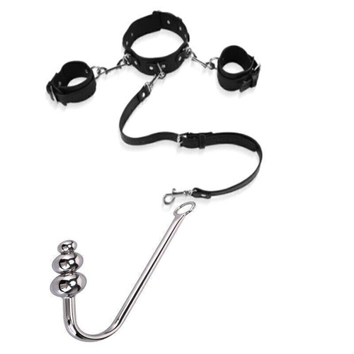 Restraint Harness Bondage Set BDSM Anal Hook Collar Handcuffs Fetish Toy | eBay