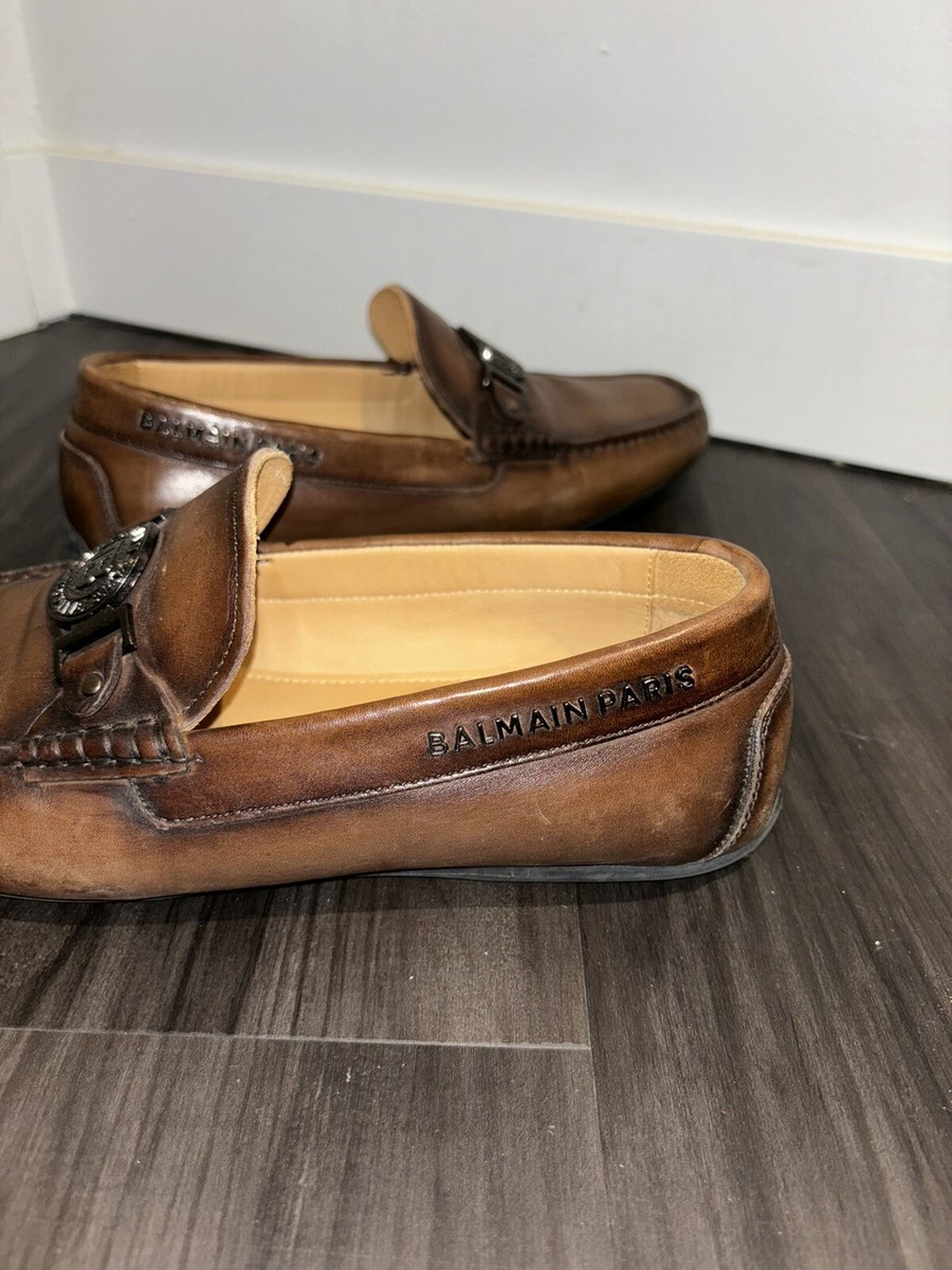 BALMAIN (バルマン)サイズ9 ブラウン Balmain Men Shoes Size 9 Or 42 Brown Marron. Good Condition