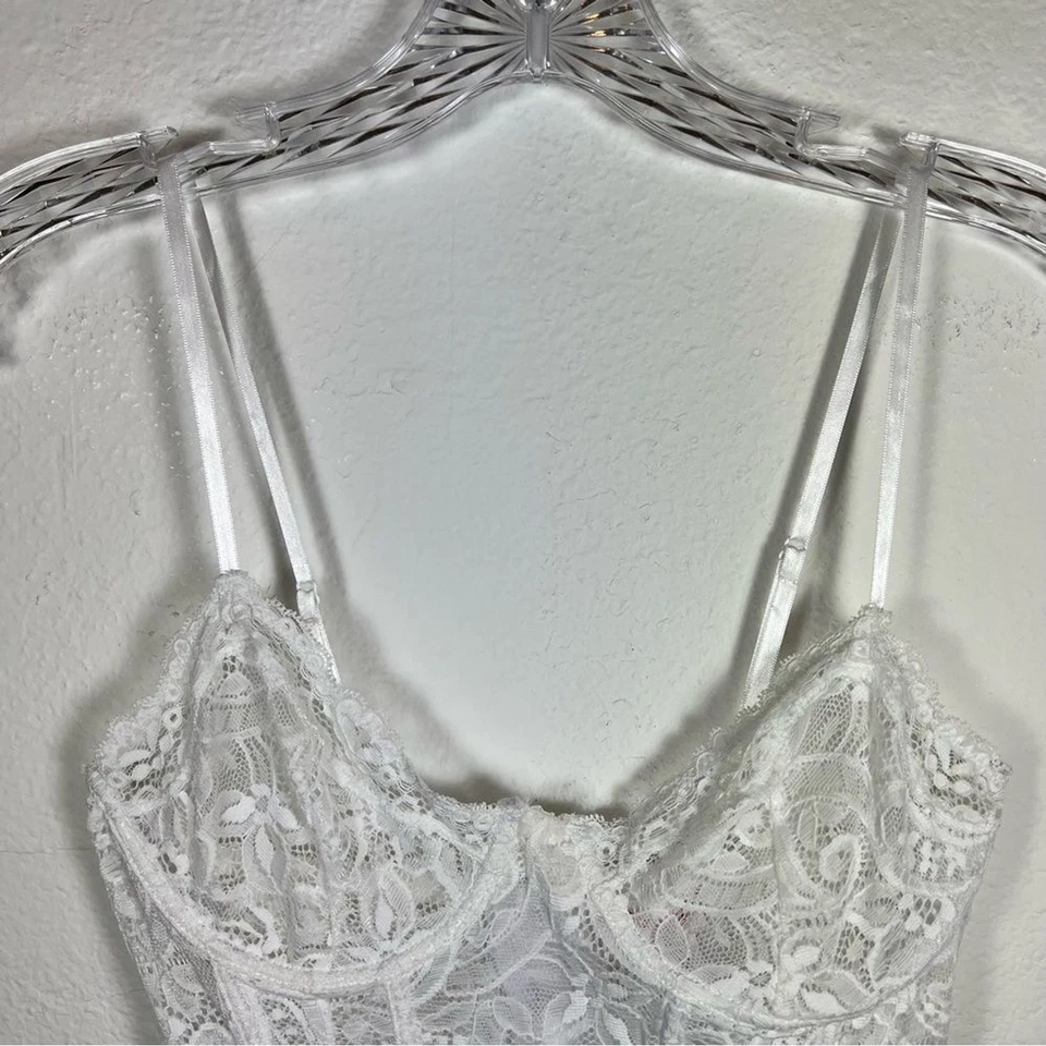 Dreamgirl Encaje Corsé Top Talla S Bustier Blanco Foto 3 de 4