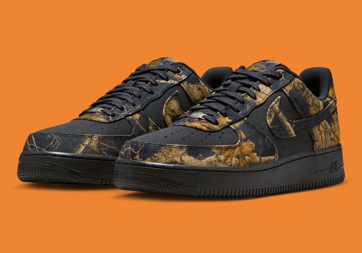 Men's Size 9 Nike Air Force 1 '07 'Realtree' Black Camo IH1221-001