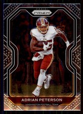 2020 Panini Prizm #179 Adrian Peterson Washington Football Team