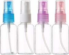 Spray Bottles 30 ml/1 oz, 4 Pack Clear Empty Fine Mist Plastic Mini Travel