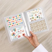 Transparent Nail Art Sticker Storage Book Organizer 80 Slots Display Album for