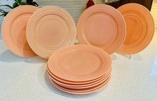 Vintage Hazel Atlas Moderntone Platonite Pink 8.5 in Salad Plate Spring Summer