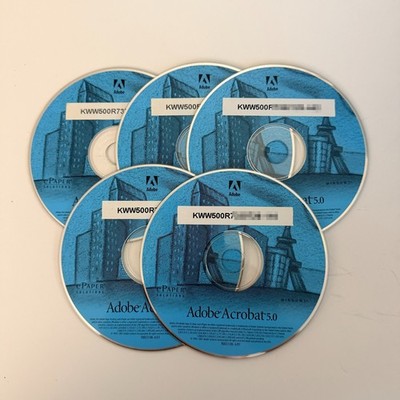 Adobe Acrobat 5.0 CD - With Serial Number, Five copies, Windows