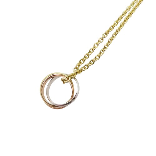 CARTIER Trinity Necklace 18K Yellow White Rose Gold