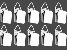 Hanging Clips Pack of 10 Triangle Back Medium Power for Tapestry Small White
