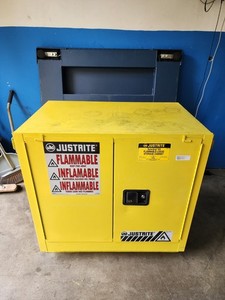 Justrite 22 Gallon Liquid Safety Storage Flammable Cabinet 892320, 35"x22"x35"