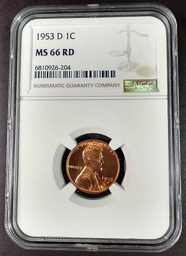 1953-D lincoln Cent, NGC MS-66RD (A333)