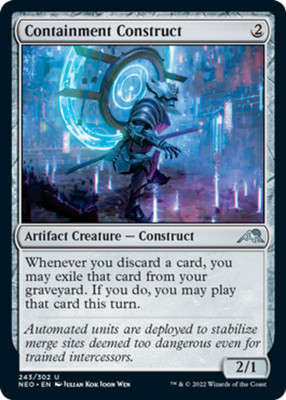 MTG Containment Construct - Foil, Kamigawa: Neon Dynasty, Lightly Played, Englis