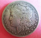 1903-S MORGAN SILVER DOLLAR. CIRCULATED. BETTER GRADE.