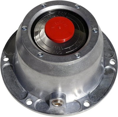 6-Hole Hubcap Standard with Side Plug, Replaces Stemco 343-4195