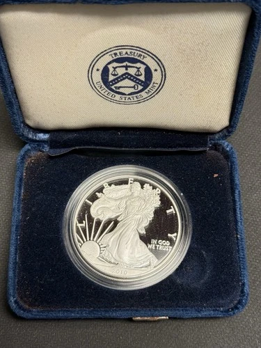 GEM PROOF 2010-W American Silver Eagle Dollar in Capsule, $1 U.S. .999 Coin ASE
