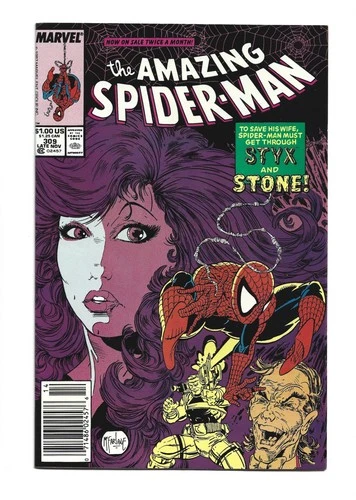 Amazing Spider-man #309, FN/VF 7.0, Newsstand; McFarlane Art; 1st Styx and Stone