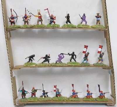 Zvezda - Samurai Battles 1/72 - Gunners, Ninjas, Samurai, Archers (Well Painted)