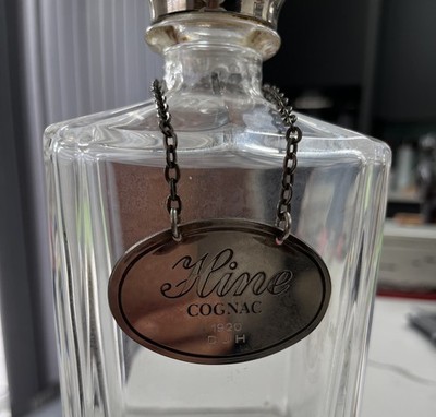 Vintage Hine Cognac Dekanter Etikett Schnapsflasche Hängeetikett 