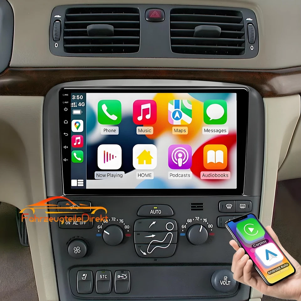 Radio estéreo para automóvil 2+64 GB Android 15 GPS navegación Wifi BT para Volvo S80 2004-2008 Foto 4 de 4