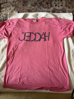 Vintage McBlue Pink T-shirt Arabic  grandmother  JEDDAH XXXL