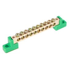 5 Pcs 10 Positions Terminal Bus Bar Block Screw Grounding Strip 126x12x22mm