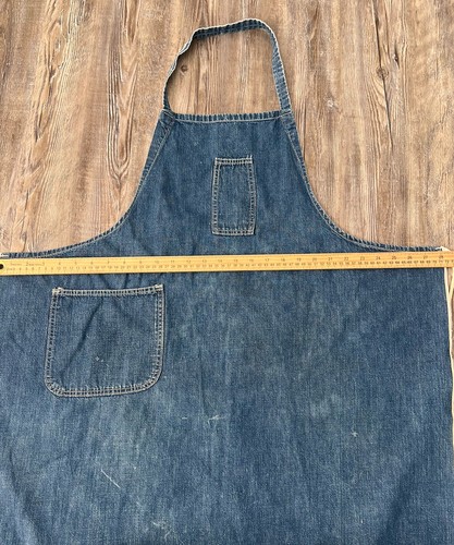 Vintage 40S 50s SELVEDGE Denim Apron Workwear Embroid… - Gem