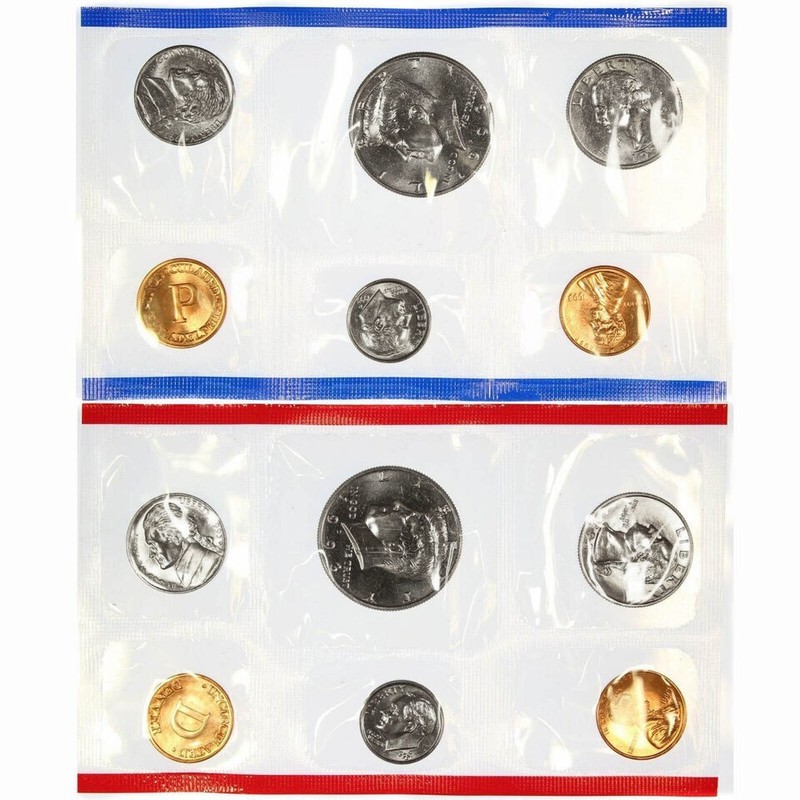 1993 P&D Mint Set Brilliant Uncirculated US with Envelope & COA (10 Coin Set)