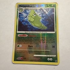 Pokemon Card Great Encounters Metapod 47/106 Reverse Holo Uncommon Damage