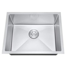 Attop 23" Undermount Kitchen Sink 20 Gauge Stainless Steel Single Bowl