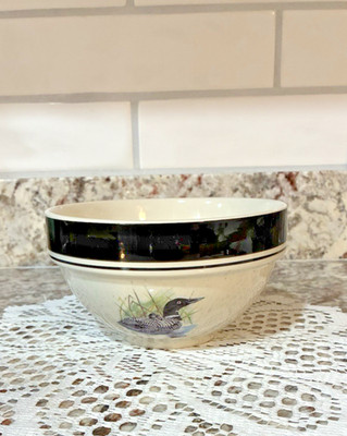 FolkCraft Loon Lake by Scotty Z  6  1/8 Inch Coupe Soup / Cereal Bowl
