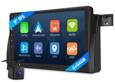Autoradio Android 14 4+64 9'' IPS BMW 3er E46 Navi Radio Wireless CarPlay DSP RDS