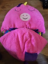Happy Nappers Unicorn Plushy Sleeping Bag Rainbow Excellent Condition 50cm x 137