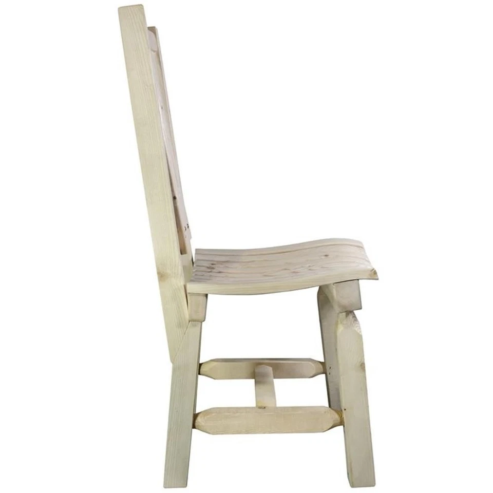 Montana Woodworks Homestead 18" Transitional Wood Patio Chair in Natural - Image 4 of 4