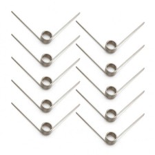 CADUFUELLY 10Pcs Stainless Steel Small Torsion Spring 1.2mm x 50mm, Silver