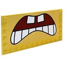 Lego Tile 6 x 12 with Studs on 3 Edges with Spongebob Mouth Sticker  Inv. 559