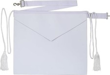 Masonic Hub Candidate / Entered Apprentice Faux Leather Apron with White Tassels