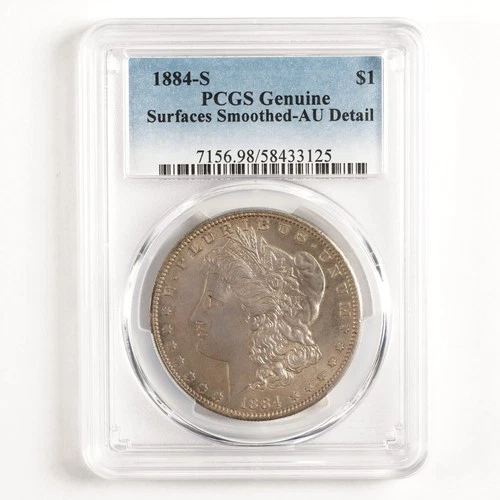 1884-S Morgan Dollar $1 Key Date AU Details PCGS *Looks UNC