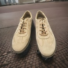 ROCKPORT TAN SUEDE LACE UP SLIPPERS WOMENS SIZE 10 N K56498