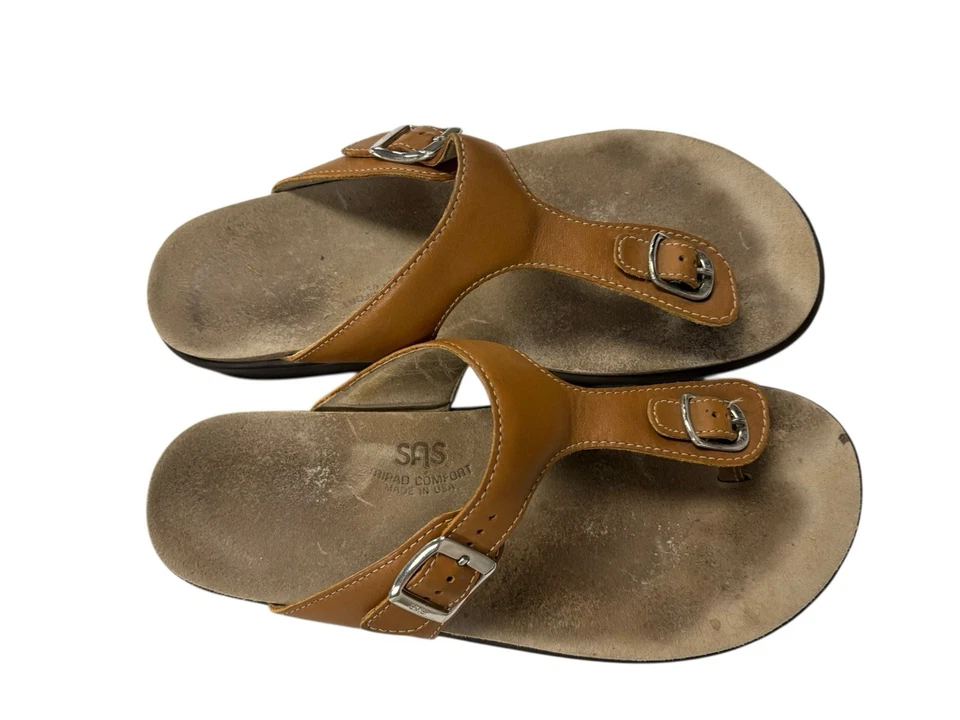 SAS Women’s Sanibel Caramel Brown Size 9.5 M Sandals Flip Flops Tan - Image 2 of 4
