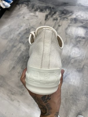 Rick Owen's DRKSHDW Vintage Low Top Sneakers Milk Size 43
