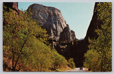 Zion National Park Utah, Zion Canyon View Red Point, Vintage Postcard