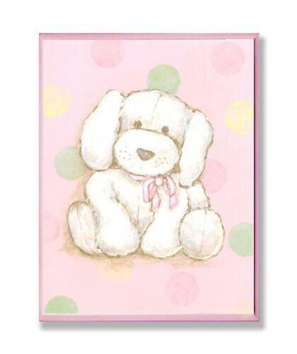 The Room by Stupell Puppy with Polka Dot Background Rectangle Wall Plaque - Photo 1 sur 2