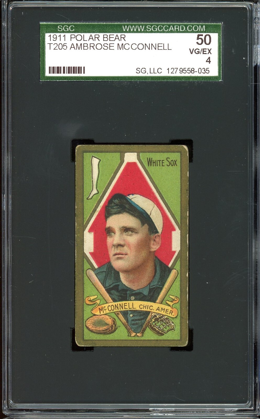 1911 T205 Gold Border Tobacco Amby McConnell Polar Bear SGC 4