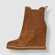  450 Veronica Beard Women's Brown Aari Waterproof Wedge Chelsea Boot Shoes 10 US