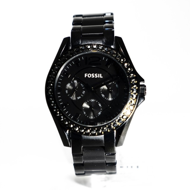 fossil riley black