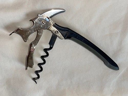 Murano Waiter's Corkscrew & more, black & grey knife pre-owned - Picture 5 of 5