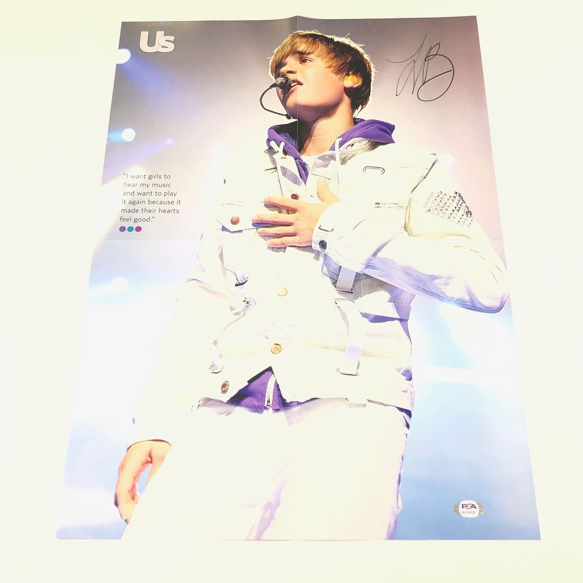 Justin Bieber Signed Poster PSA/DNA Autographed | eBay