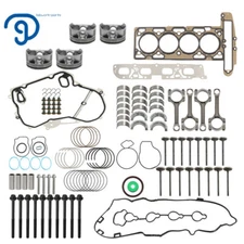 Engine Rebuild Overhaul Pistons Valves Seals Kit For Buick Chevrolet GMC 2.4L
