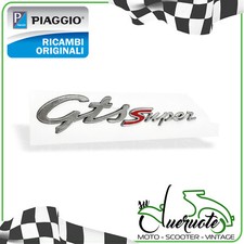 TARGHETTA LATERALE SUPER SCRITTA COFANO POSTERIORE PIAGGIO VESPA GTS 125 150 300