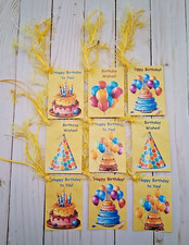 9 Birthday Wishes Handmade Gift Tags Scrapbooks Junk Journals Crafts Planners