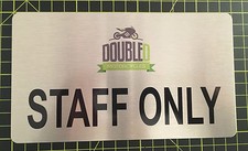 Personalised Metal Door Sign Office Business 200mm x 100mm Any Text Logo
