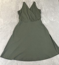 Loft womens green sleeveless cross front dress size 0